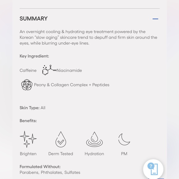 LANEIGE Bouncy & Firm Eye Sleeping Mask w/Caffeine Niacinamide Korean Beauty NIB - Picture 9 of 13
